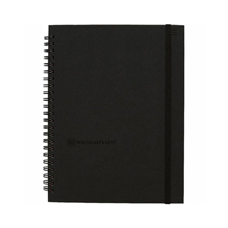  Whitelines Cuaderno Espiral A5 Negro 160 páginas