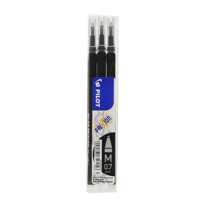  Recambio para bolígrafo Pilot Frixion Rollerball, punta de 0,7 mm, paquete de 3