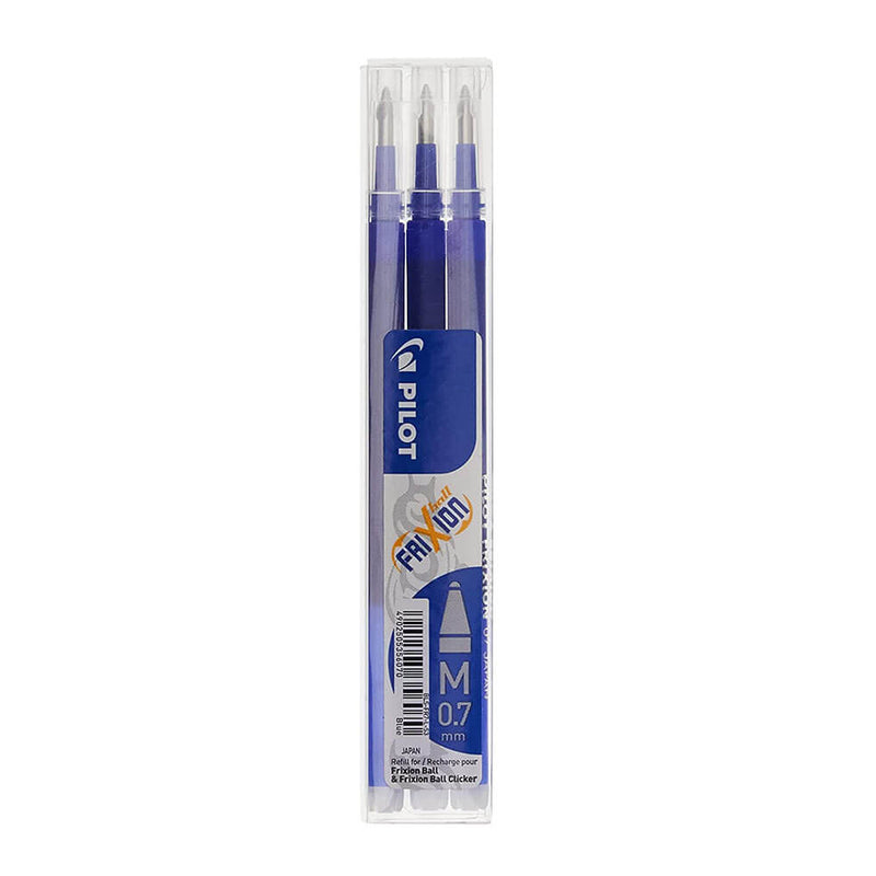  Recambio para bolígrafo Pilot Frixion Rollerball, punta de 0,7 mm, paquete de 3