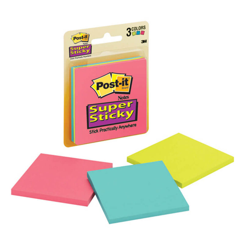  Notas Post-it Super Sticky 76x76mm (3 blocs)