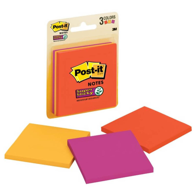  Notas Post-it Super Sticky 76x76mm (3 blocs)