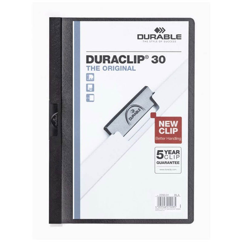  Durable Duraclip - Archivador plano con abrazadera para 30 hojas (A4)