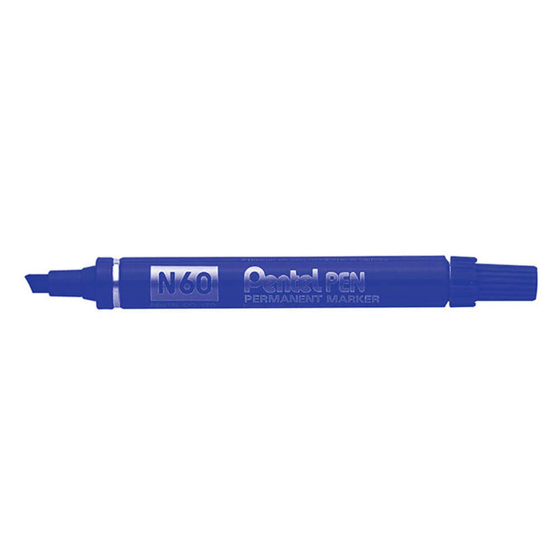  Pentel N60 Marcador Permanente Punta Cincel 12uds